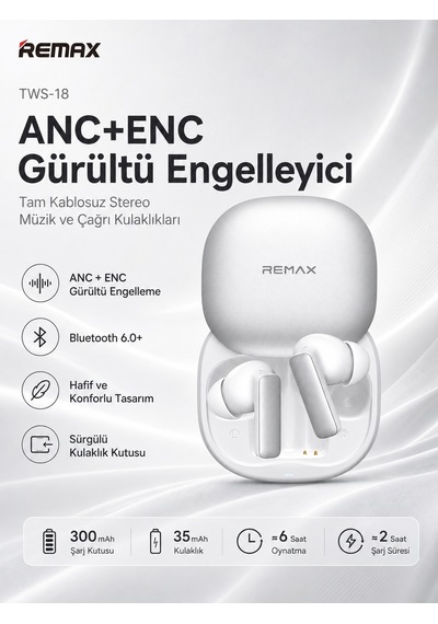 Remax TWS-18A Bluetooth 6.0 Kulak İçi Kulaklık