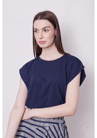 Jument Şık Likralı Span Kumaş Kolsuz Geniş Sıfır Yaka Düşük Omuzlu Basic Tshirt Bluz-lacivert Lacivert Jument Şık Likralı Span Kumaş Kolsuz Geniş Sıfır Yaka Düşük Omuzlu Basic Tshirt Bluz-lacivert Lacivert