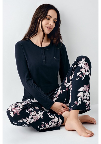 Pierre Cardin Kadın Lacivert Pijama Takımı Pc9107-s-v1 Lacivert