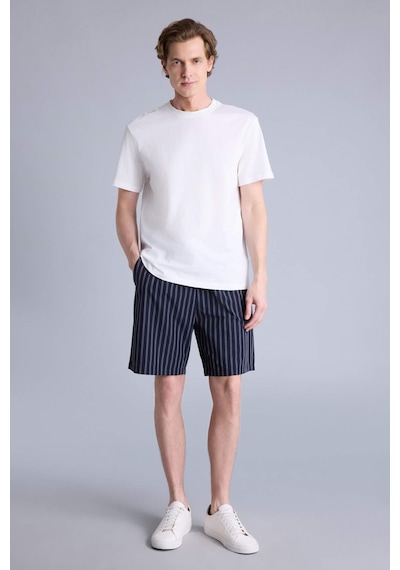 Defacto Regular Fıt Cepli Kısa Boy Poplin Alt H2742ax26spnv135 Lacivert-nv135