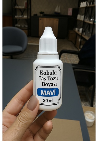 Mavi Renk - Kokulu Taş Tozu Boyası - 30 Ml