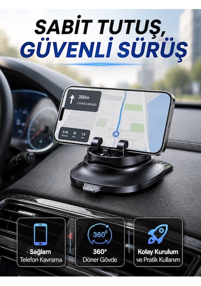 Bay Katlanabilir Araç İçi Telefon Tutucu Gizli Numaratörlü Telefon Standı Najmaddin 05757254