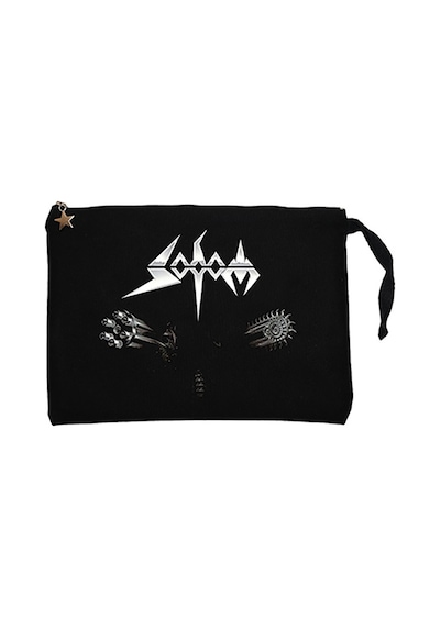 Sodom 2006 Sodom Siyah Clutch Astarlı Cüzdan / El Çantası Siyah
