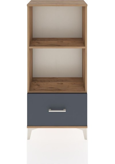 Hyperion Dolap 2 Raflı Tek Çekmeceli 60x44x134 Çam-antrasit Atlas Çam