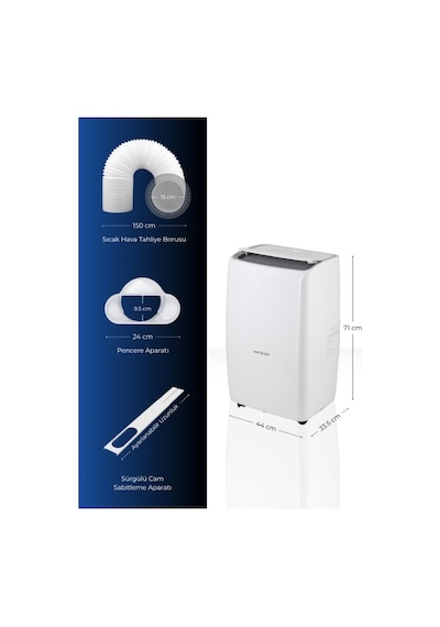 Woox FDPH41-3035ZPR5 14.000 BTU Taşınabilir Portatif Mobil Klima