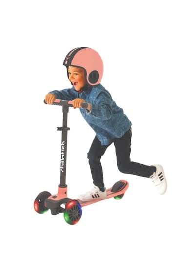 Chillafish Scotti Glow 3 Tekerlekli Işıklı Scooter - Flamingo Açık Pembe