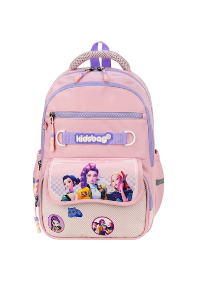 K-pop Baskılı Ortopedik Su Geçirmez Ultra Lüx Okul Çantası Termal Beslenme Ve Kalemlik Pembe