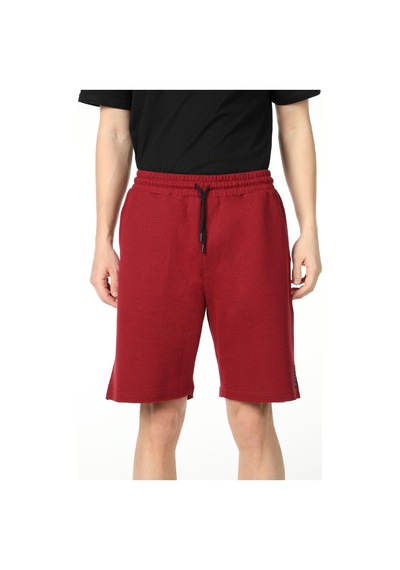 Defys Erkek Paça Ve Etiket Detaylı Cepli Regular Fit Şort Bordo - 527885669 Bordo