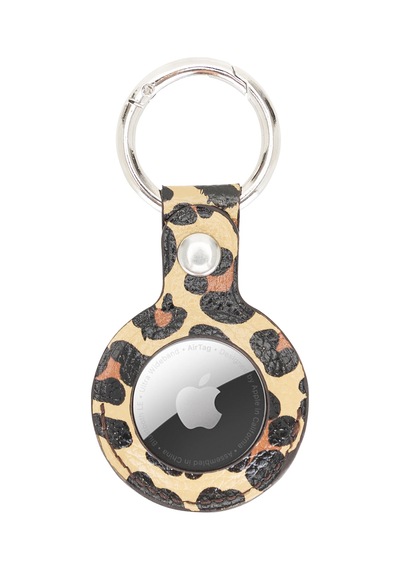 Apple Airtag Uyumlu Deri Anahtarlık, Leo Ne Kahve