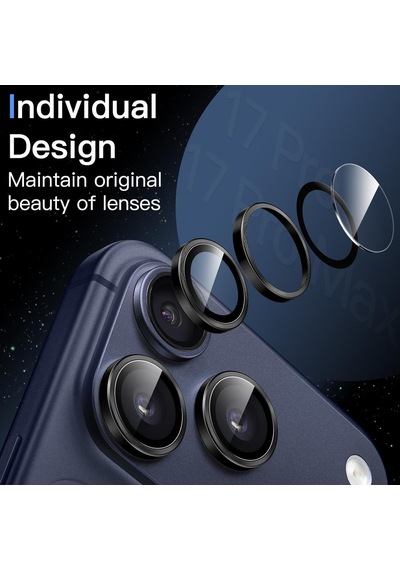 Enfein Apple iPhone Uyumlu 17 Pro / 17 Pro İle Uyumlu Cmcov Kamera Lens Koruyucu Kolay Tak Çıkar Ergonomik İnce Tasarım Kırılma Ve Çizilme Önleyici Siyah Sku: Zeusb0gzc79bvk -
