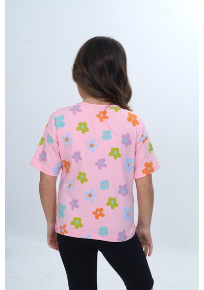 Toontoy Kids Toontoy Kız Çocuk Bisiklet Yaka Kısa Kollu Baskılı Tişört 24980 Pembe Toontoy Kids Toontoy Kız Çocuk Bisiklet Yaka Kısa Kollu Baskılı Tişört 24980 Pembe