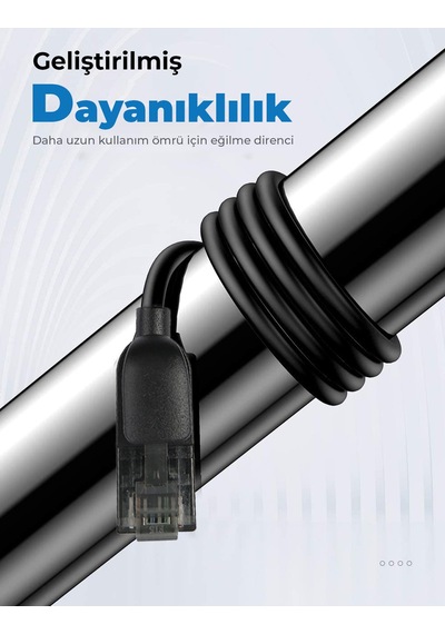 Bix Cat6A Slim 10Gbps Veri Aktarım 500MHz UTP Ethernet Kablosu 5 Metre