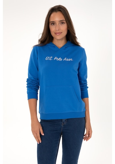 U.S. Polo Assn. Kadın Koyu Mavi Kapüşonlu Sweatshırt 50313559-VR032