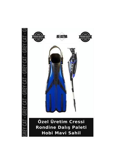 Özel Üretim Cressi Rondine Dalış Paleti Hobi Mavi Sahil Blue