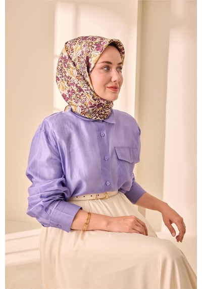 Silk Home Twill İpek Eşarp 11477-10 Ekru, Mürdüm, Gold, Haki, Bej