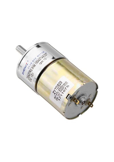 Zga37rg 12v 37mm 10rpm Redüktörlü Dc Motor Metal Dişli Yüksek Tork Kuvvet Robot Oyuncak Rc