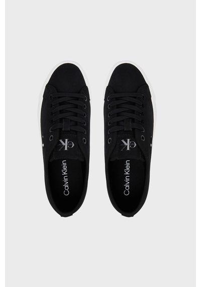Calvin Klein Deri Karışımlı Logolu Sneaker Ayakkabı Hw0hw03088beh Bayan Ayakkabı Hw0hw03088 Beh Siyah