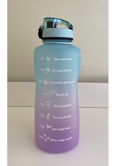Shop-Set 2000 Ml Tritan Motivasyonlu Su Matarası Süzgeçli Lila - Açık Mavi Shop-Set 2000 Ml Tritan Motivasyonlu Su Matarası Süzgeçli Lila - Açık Mavi