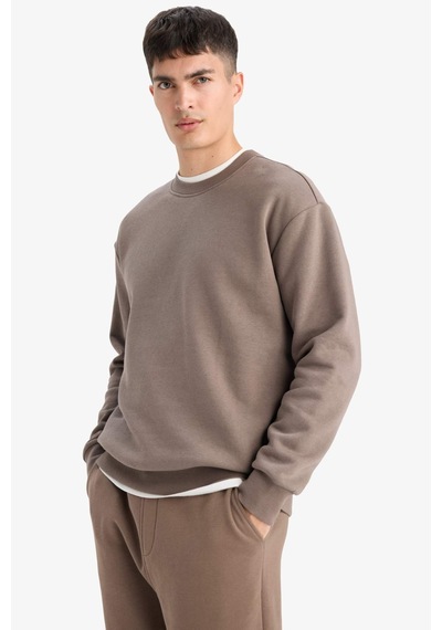 Defacto Relax Fit Bisiklet Yaka Kalın İçi Yumuşak Tüylü Basic Düz Sweatshirt T5139az25aubn571 Kahve Defacto Relax Fit Bisiklet Yaka Kalın İçi Yumuşak Tüylü Basic Düz Sweatshirt T5139az25aubn571 Kahve