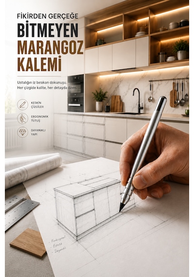 Bitmeyen Marangoz Kalemi Açık Gri