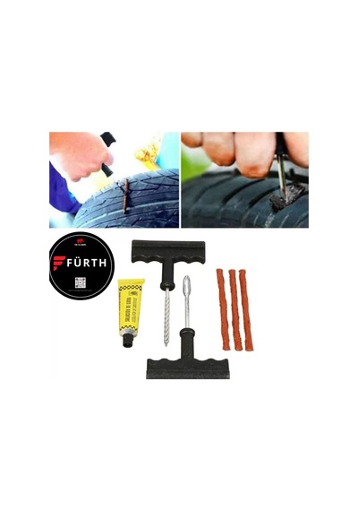 6 PARÇA FÜRTH ARABA MOTORSİKLET OTOMOBİL BİSİKLET LASTİK TAMİR KİTİ