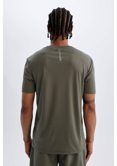 DeFactoFit Slim Fit Dar Kesim Bisiklet Yaka Baskılı Sporcu Kısa Kollu Tişört X6142AZ24AUKH398