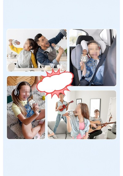 Thentech Kendinden Hoparlörlü Portatif Karaoke Mikrofonu Bluetooth Usb Kablo İle Çalışan Karaoke Mikrofon Turuncu
