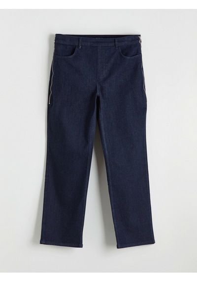 Lcw Limitless İndigo Kolay Giyilebilir Beli Fermuarlı Straight Fit Kadın Jean Pantolon
