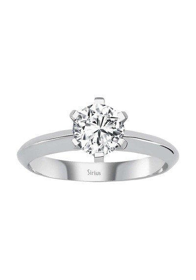 Sirius G Renk 0,85 Karat Pırlanta Tektaş Yüzük HRD Sertifikalı 0804R0359