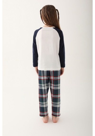 Arnetta Winter Day Beyaz Kız Çocuk Uzun Kol Pijama Takım Krem