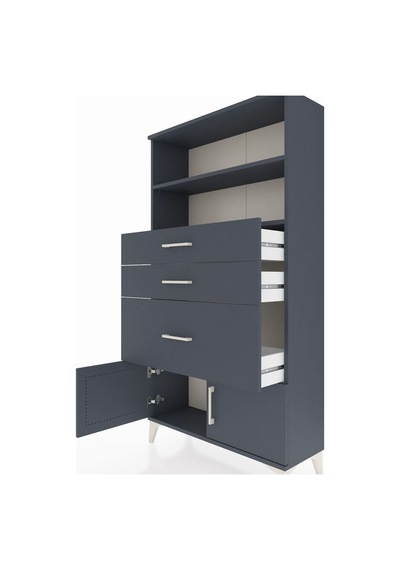 Arges Dolap 2 Raflı 3 Çekmeceli 2 Kapaklı 88x30x163 Antrasit-... Antrasit Arges Dolap 2 Raflı 3 Çekmeceli 2 Kapaklı 88x30x163 Antrasit-... Antrasit