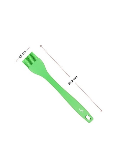 Lurch - Platin Silikon Pasta Fırçası 25,5 Cm Yeşil - Yanmaz, Yapışmaz, Bükülmez, Çizmez, Tat Ve Koku Bırakmaz - 240091