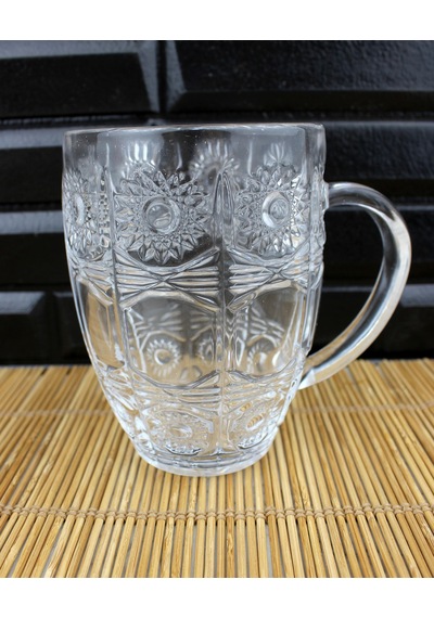 2li Kristal Lüks Cam Kupa Büyük Boy Kupa 500ml