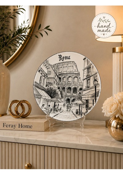 Dekoratif Seramik Tabak 30 Cm Collection Roma Temalı