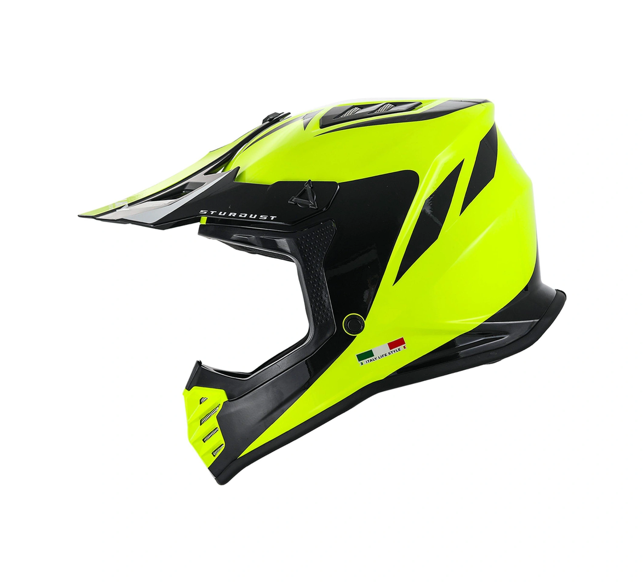 Sway 618 Startust Çocuk Cross Kaskı Bisiklet Motosiklet Enduro Kask Xl Beden Sarı Çocuk Kaskı Sarı