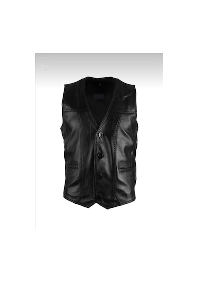 New Zaya Leather Erkek Hakiki Deri Yelek (554252292)
