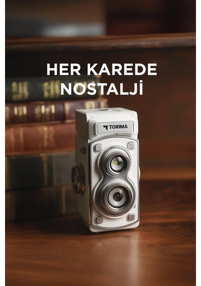 Torima CMR44 Mini Retro Dijital Fotoğraf Makinesi Beyaz