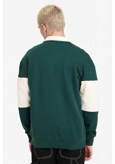 Defacto Boxy Fit Polo Yaka Sweatshirt F8657ax26spgn465 Yeşil-gn465