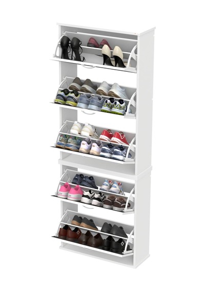 Modilayn Varbi Umay' 2 Li Asma Antre 72x193x26 Cm Lik 5 Düşer Kapak 10 Göz Bölme Ayakkabılık Beyaz-antrasit Modilayn Varbi Umay' 2 Li Asma Antre 72x193x26 Cm Lik 5 Düşer Kapak 10 Göz Bölme Ayakkabılık Beyaz-antrasit