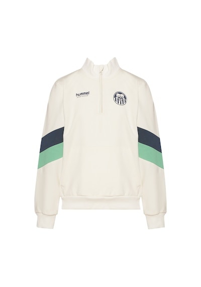 Hummel Walkes Çocuk Yarım Fermuarlı Sweatshırt 922446-9157 Ekru