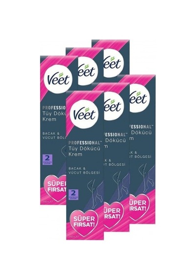 Veet Professional Promo Tüm Ciltler Tüy Dökücü Krem 200 Ml X 6 A PKT.VEET.049