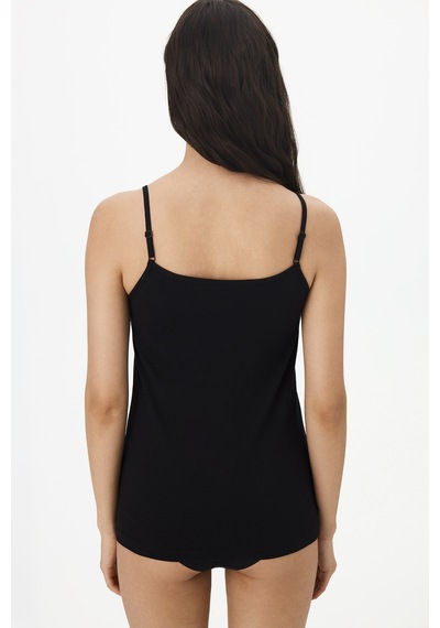 Penti Siyah V Neck Pamuklu Cami Atlet