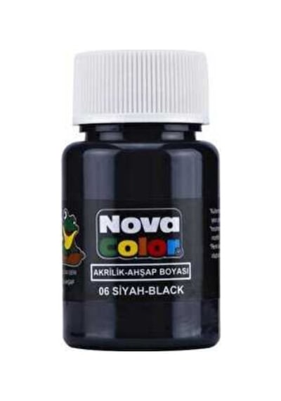 Nova Color Akrilik Boya 30 Ml Siyah - 4 Adet Siyah