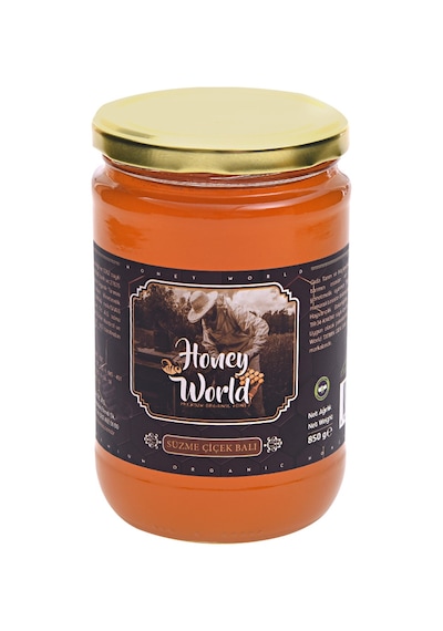 Honey World Organik Süzme Çiçek Balı  850 G