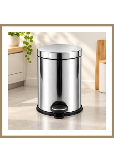 Bezos 5 L Metal Pedallı Çöp Kovası 22