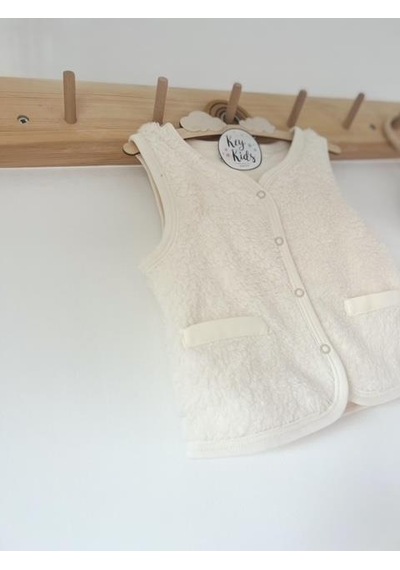 Key Kıds Bej Peluş Welsoft Bebek Ve Çocuk Yelek