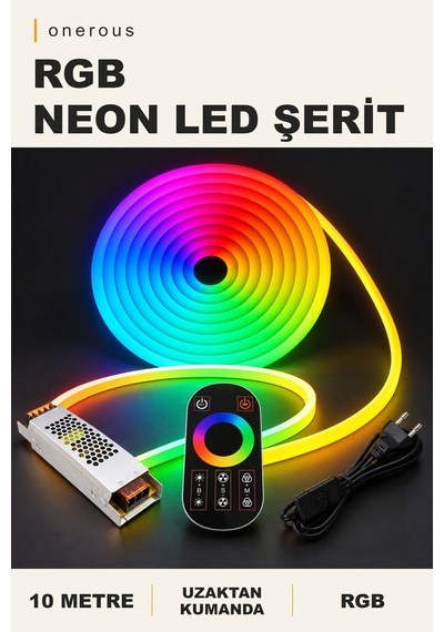 Onerous 10 M Rgb Neon Led Şerit, Uzaktan Kumandalı