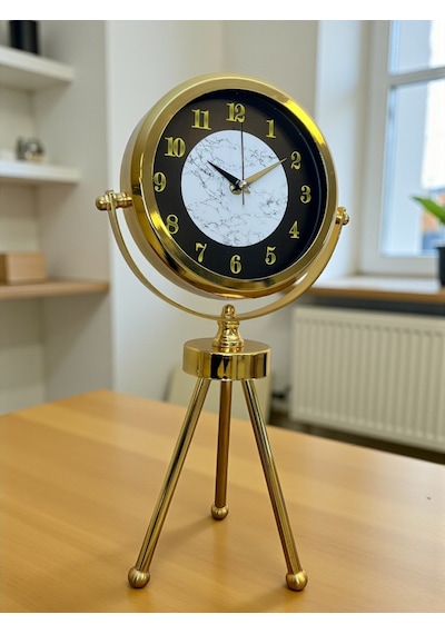 Büro Ev Ofis Hediyesi İçin Golden Prestij Üç Ayaklı Model Masa Saati Diğer