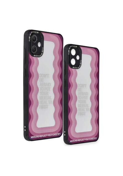 Newface Samsung Galaxy A05 Kılıf Mirror Desenli Kapak - Mirror - 11 Pembe