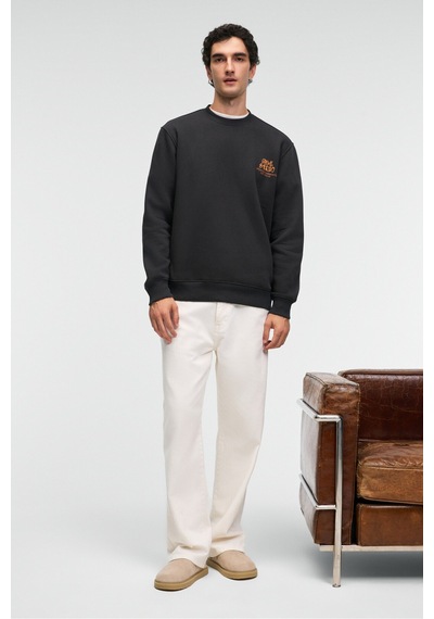Grimelange IRVING Erkek Yuvarlak Yaka Göğsü Ve Önü Regular Fit Antrasit Sweatshirt Grimelange IRVING Erkek Yuvarlak Yaka Göğsü Ve Önü Regular Fit Antrasit Sweatshirt